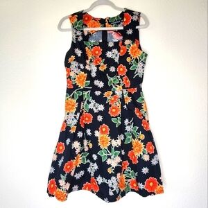 Dangerfield Black Floral Retro Dress 10
